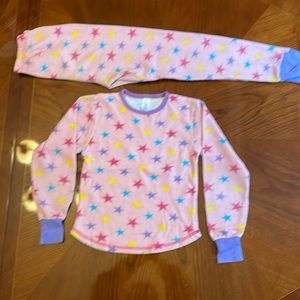 Two Piece Thermal Set with Multicolored Star Print